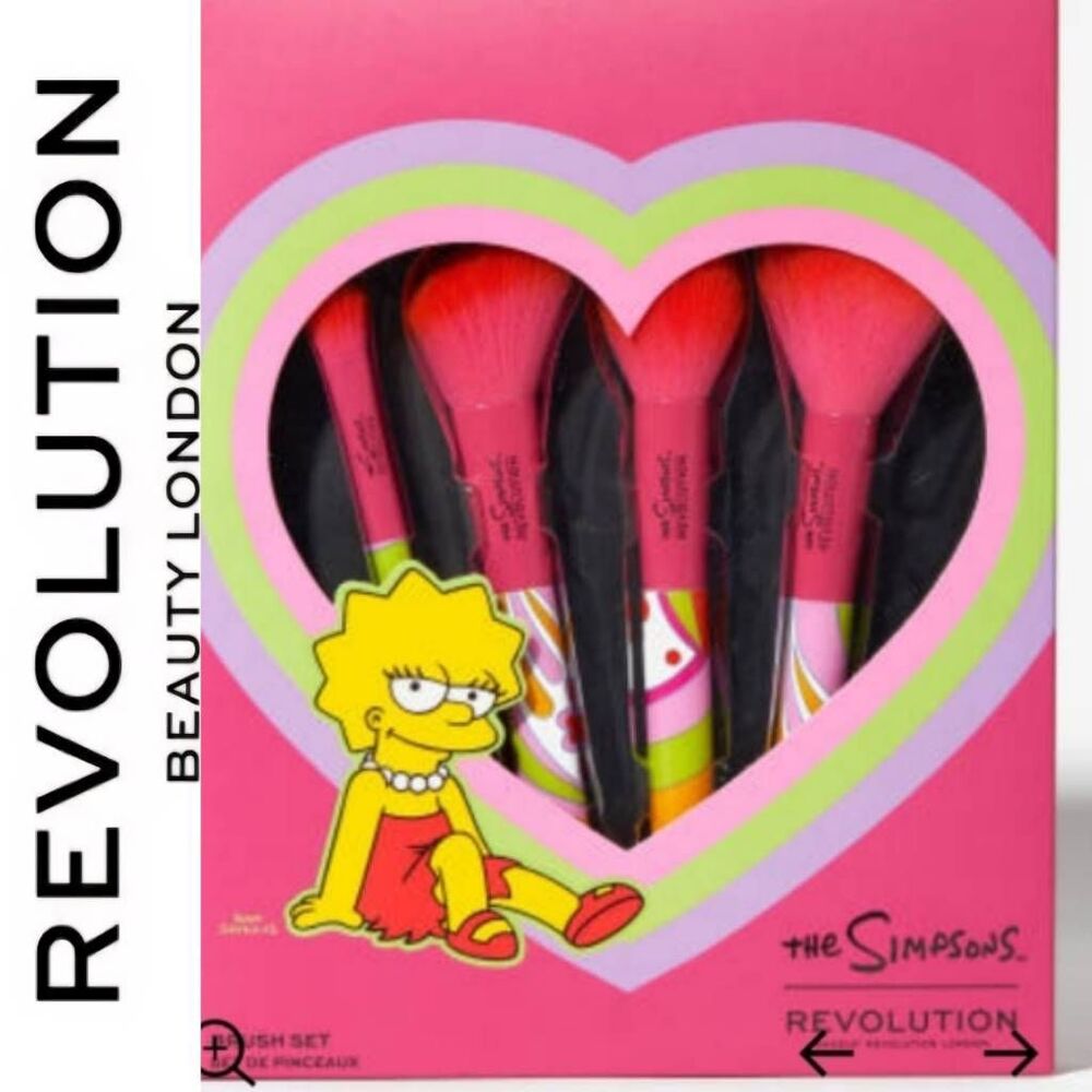 Revolution Beauty X The Simpsons Sunmer Of Love Brush Set